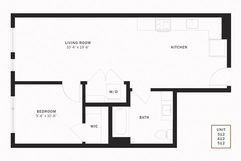 Coen 1 Bedroom 671 SF